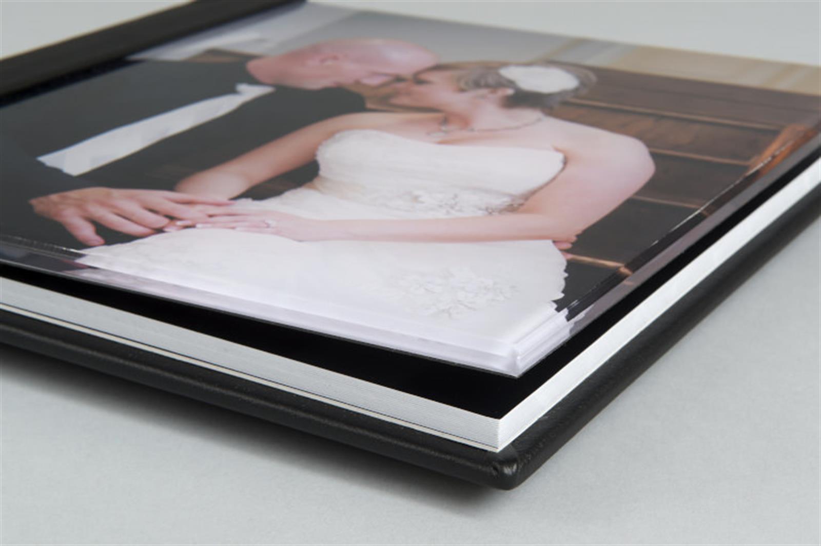 Side View of Soft Mount Album with Premier Acrylic Album Cover