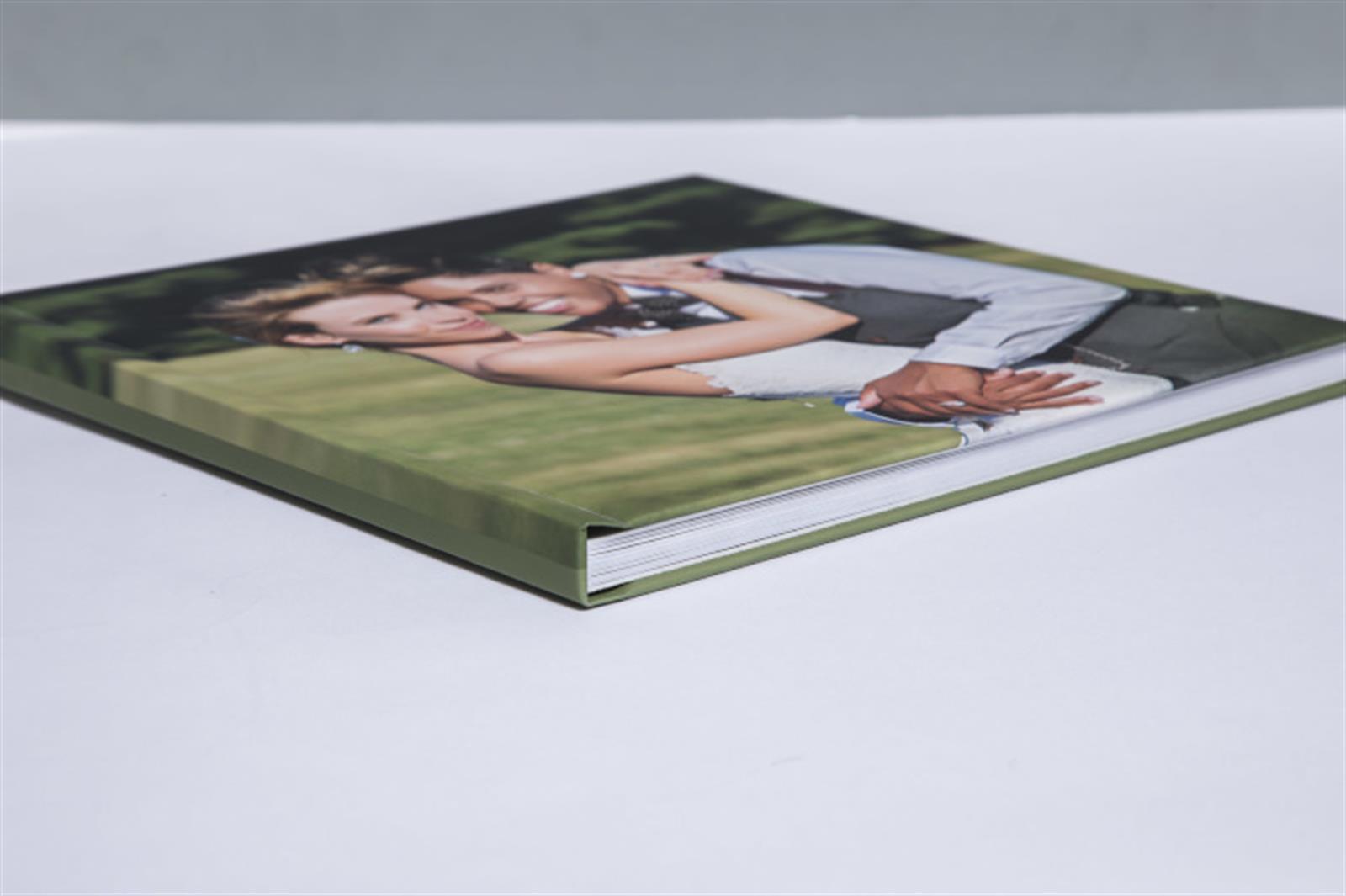 Side View of Soft Mount Album with Photo Hard Cover